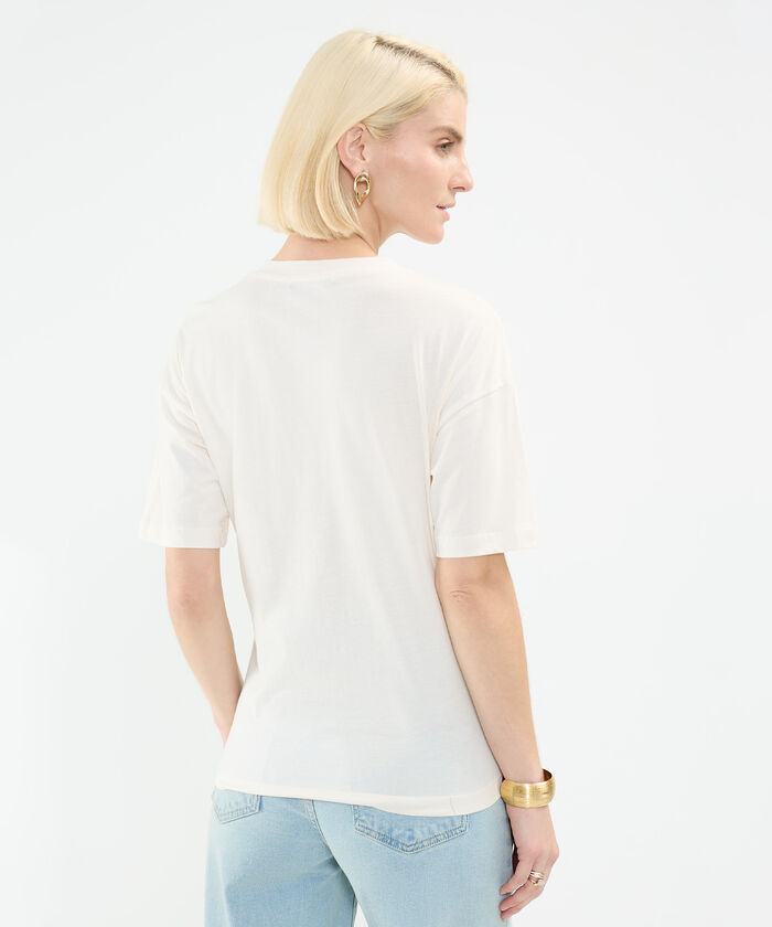 Camiseta Bordada con Estampado