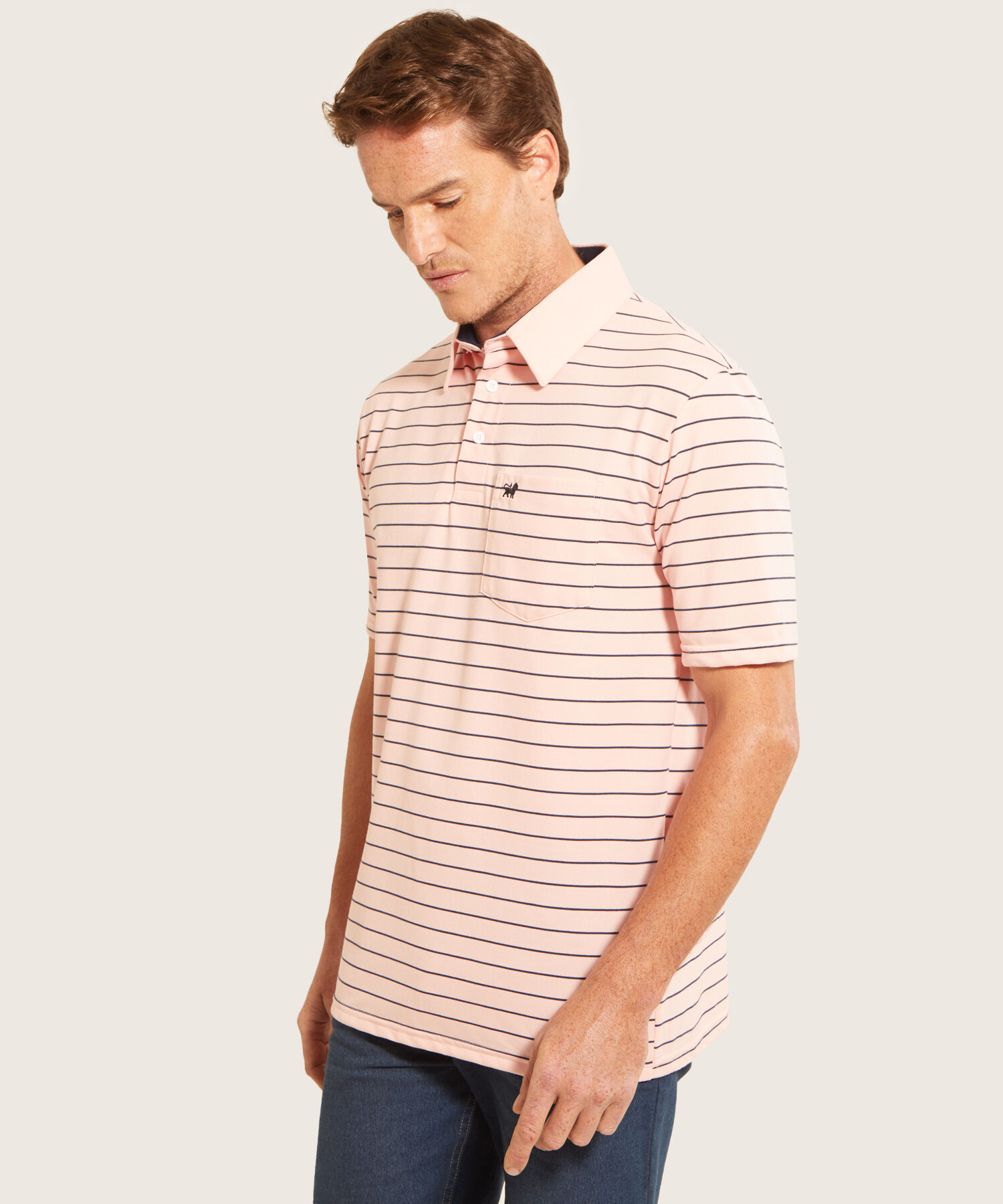 Polo Cuello Duro  Preteñido Bicolor