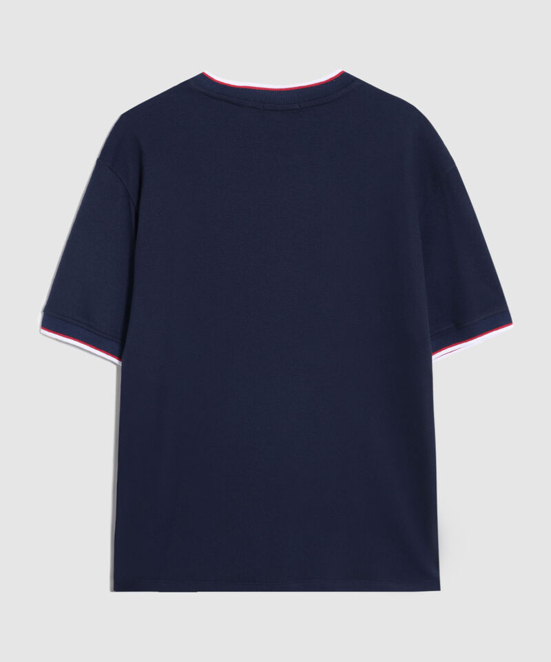 Camiseta Cuello Redondo Contrastado Hombre