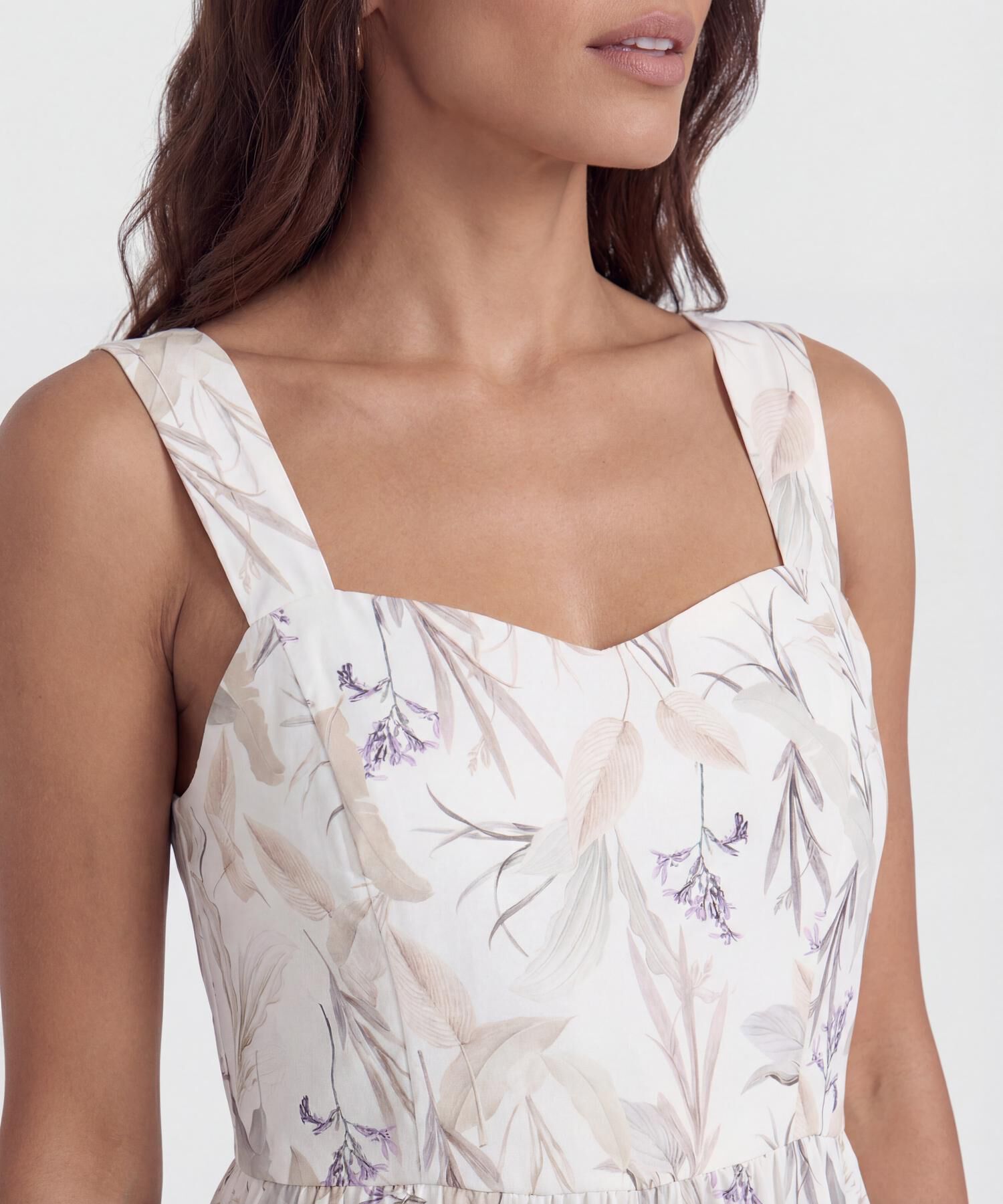 Vestido Medio de Tirantes Anchos para Mujer