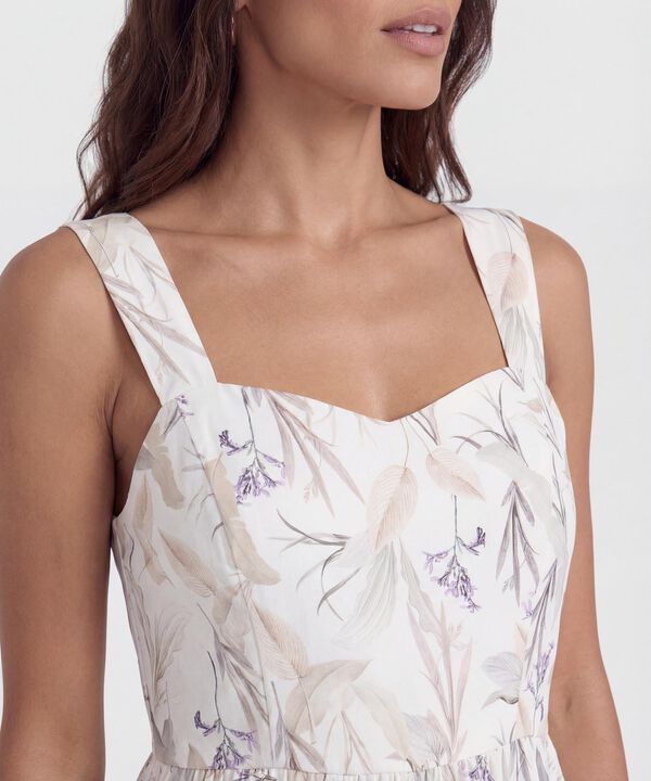 Vestido Medio de Tirantes Anchos para Mujer