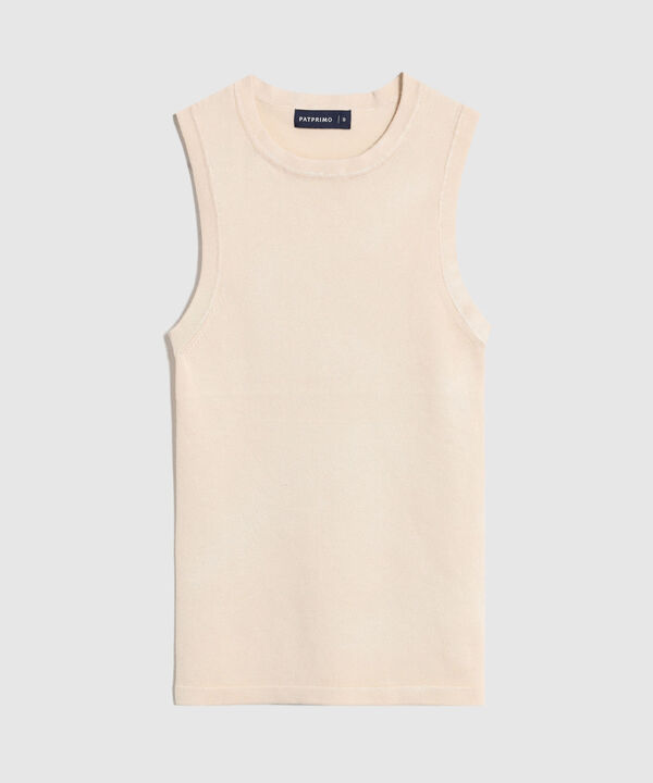 Camiseta de Punto Sin Mangas para Mujer image number null