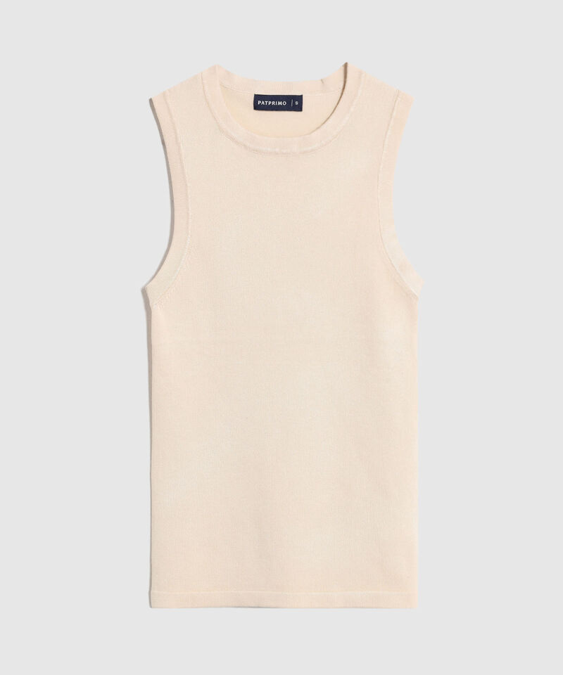 Camiseta de Punto Sin Mangas para Mujer