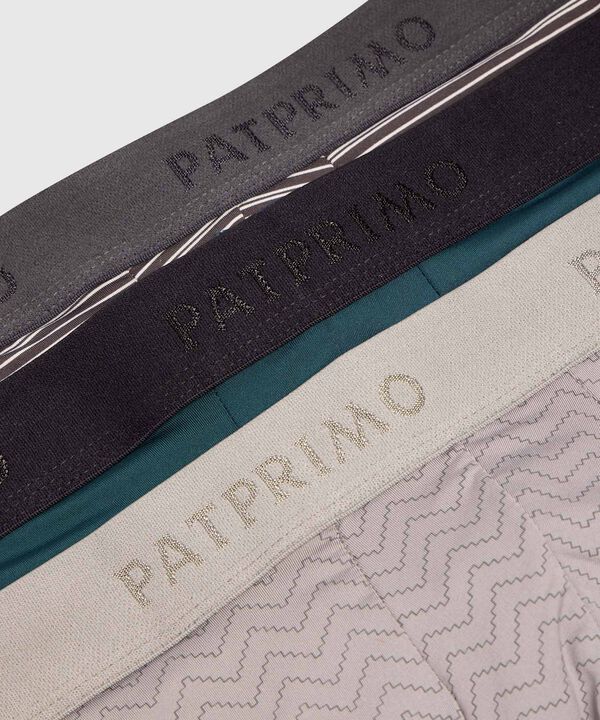 Set x3 B&oacute;xers Medio con Detalles para Hombre