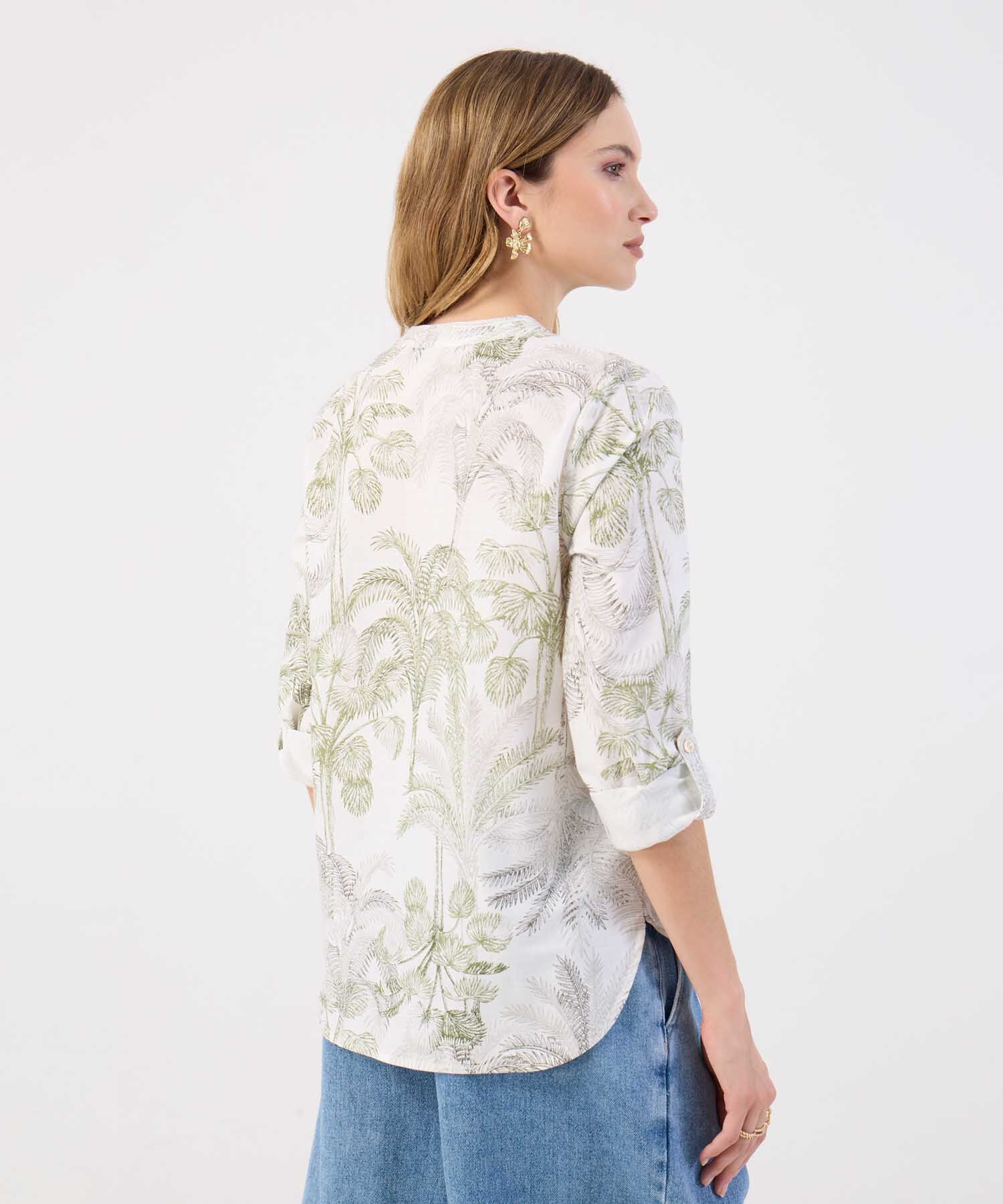 Blusa Para Mujer Estampada Cuello Ner&uacute;