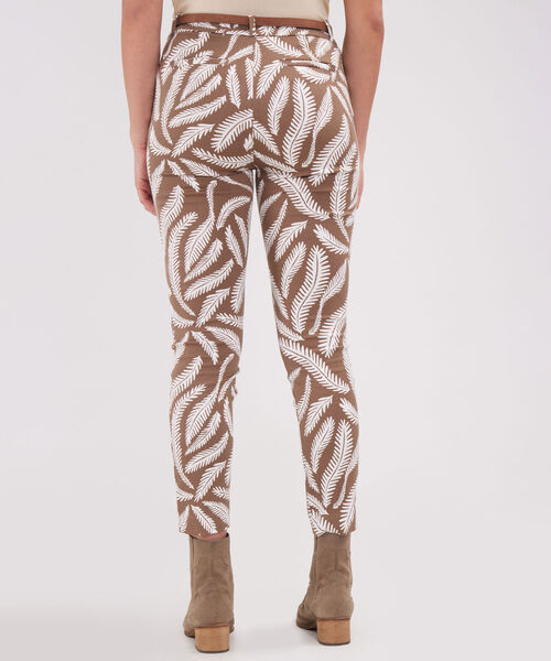 Pantalon Chino Estampado  Con Cinturon