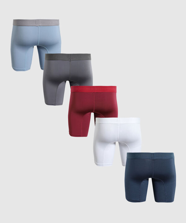 Pack X5 Boxer Medio En Microfibra Unicolor