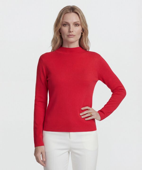 Saco Tejido Cuello Alto para Mujer