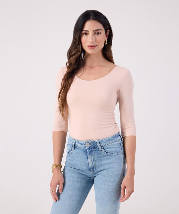 Camiseta Manga 3/4 Unicolor  image number null