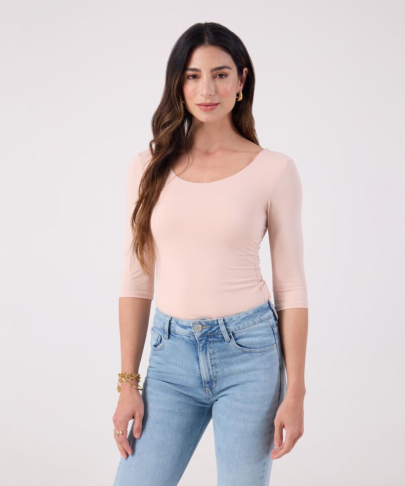 Camiseta Manga 3/4 Unicolor 