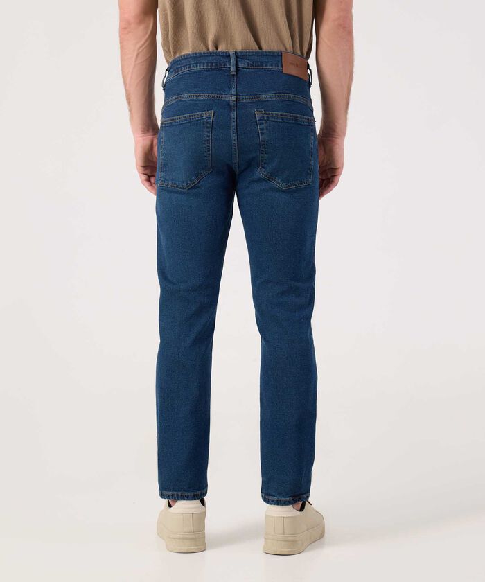 Jeans Regular Tono Azul Medio 