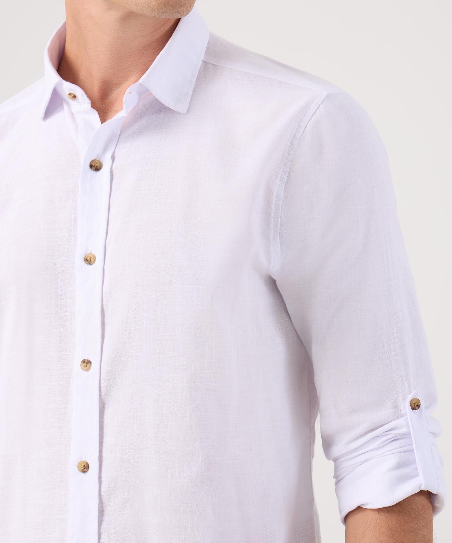 Camisa Manga Larga Con Charretera