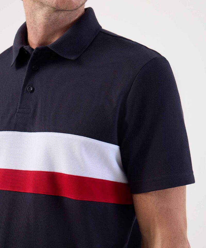 Polo Deportivo de Algod&oacute;n con Banda Horizontal Para Hombre