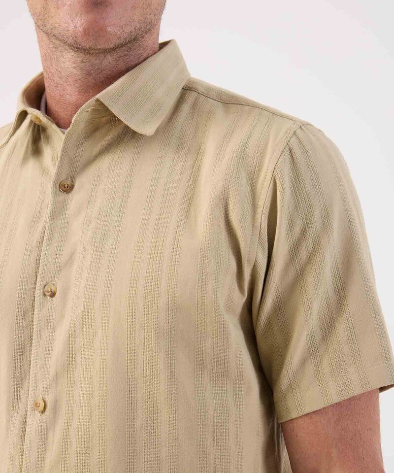 Camisa de Manga Corta Texturizada para Hombre