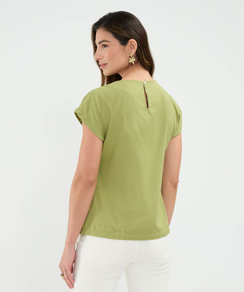 Blusa en Ojalillo Escote Redondo