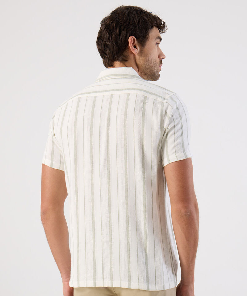 Camisa Resort Con Bolsillo De Hombre