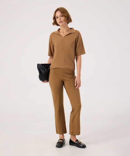 Polo texturizada unicolor  image number null