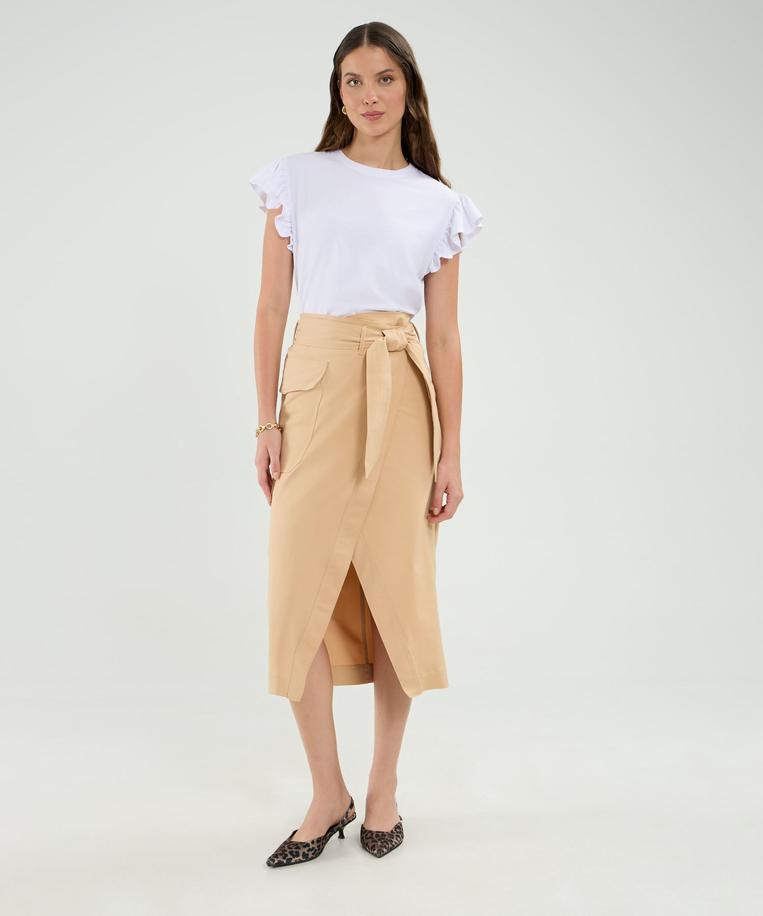 Camiseta Manga Corta Con Boleros Para Mujer