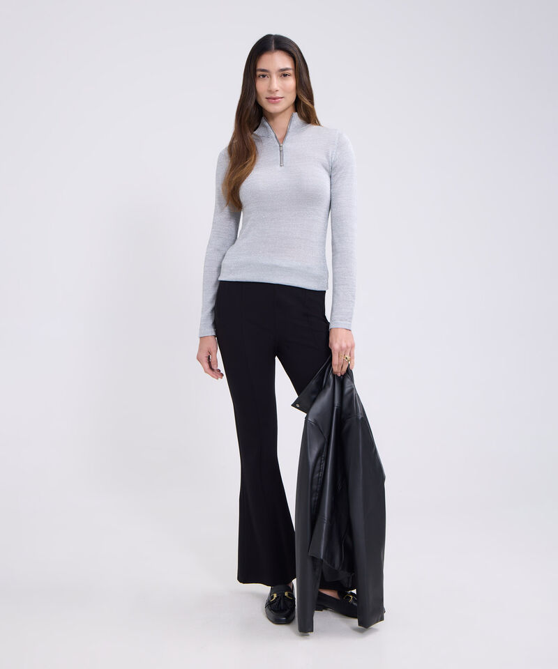 Saco cuello alto, manga larga para mujer