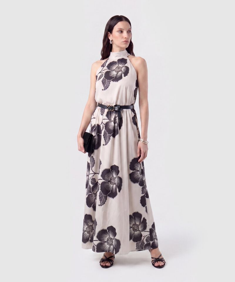 Vestido Cuello Halter Largo para Mujer