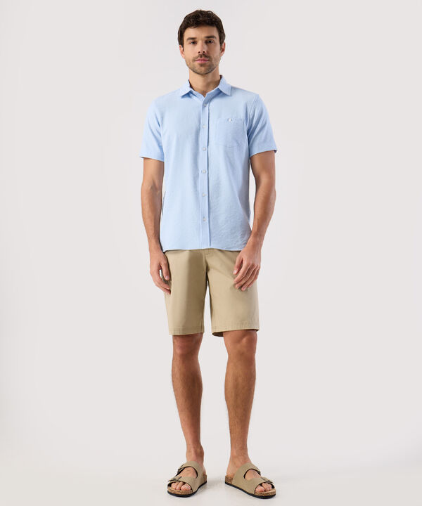 Camisa Casual De Textura Para Hombre