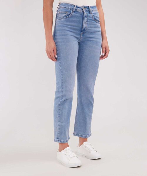 Jean Straight Crop Tono Azul Claro image number null