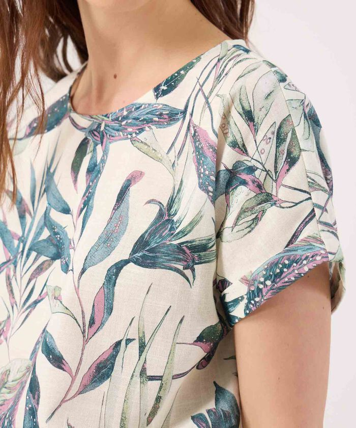 Blusa Manga Corta Estampada