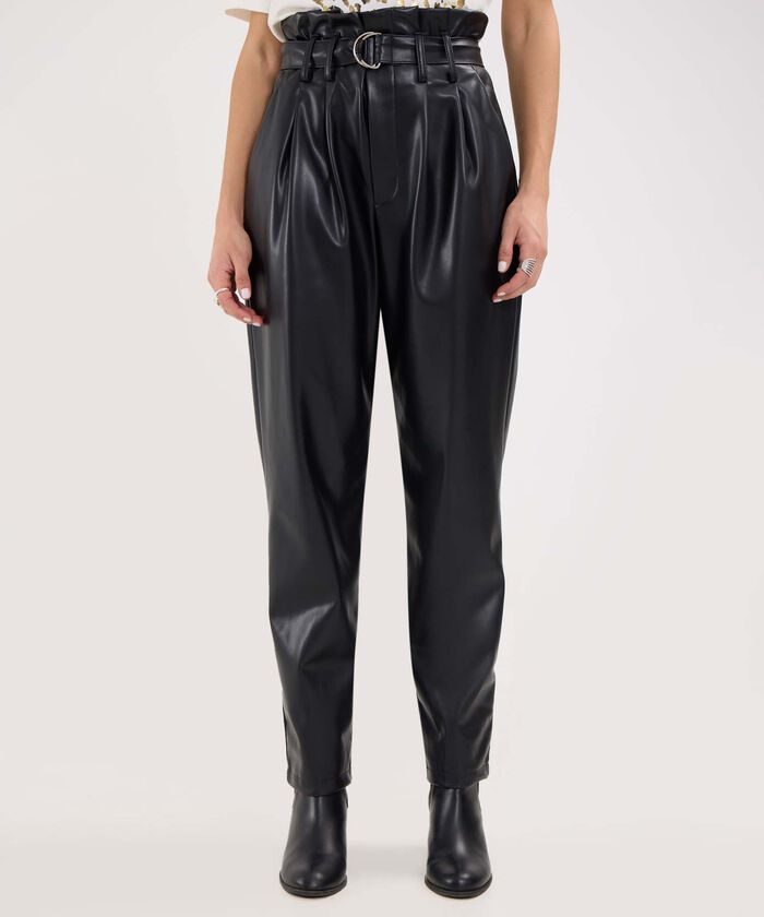 Pantal&oacute;n Paper Bag en Efecto Piel