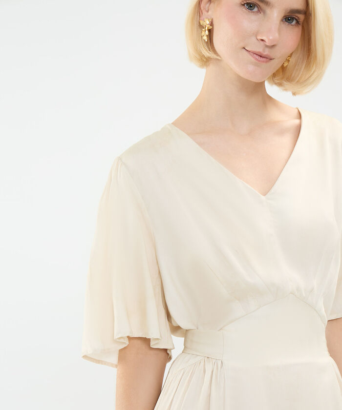 Vestido Estampado Escote en V