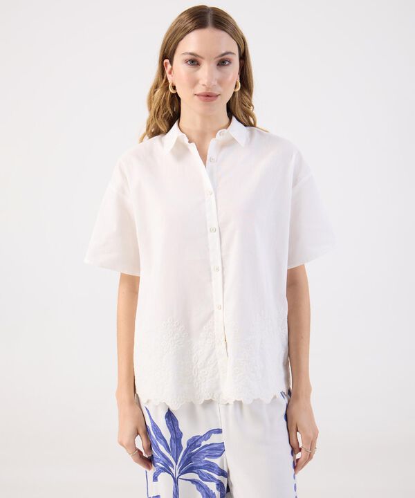 Camisa Bordado Ingl&eacute;s y Ondas image number null