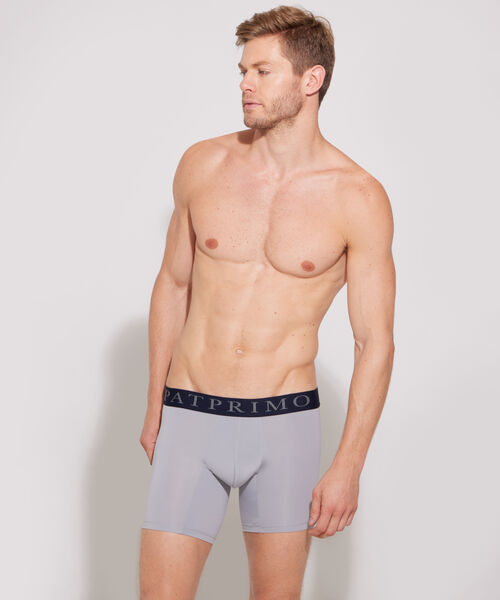 Bóxer Medio Algodón Unicolor Elástico Encarterado Con Bragueta image number null