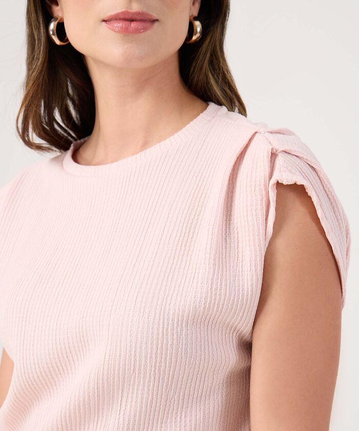 Camiseta unicolor texturizada 