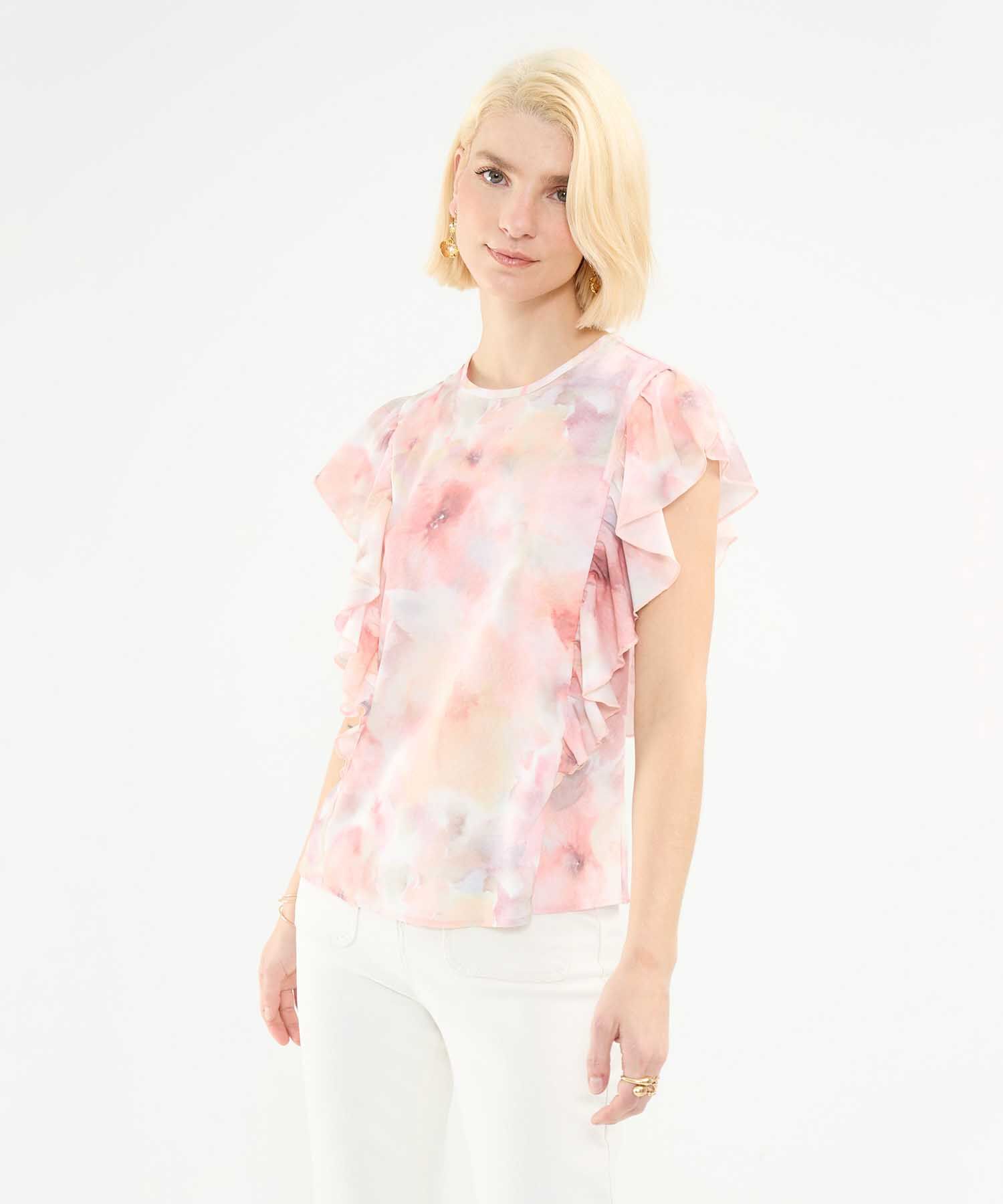 Blusa Estampada con Boleros
