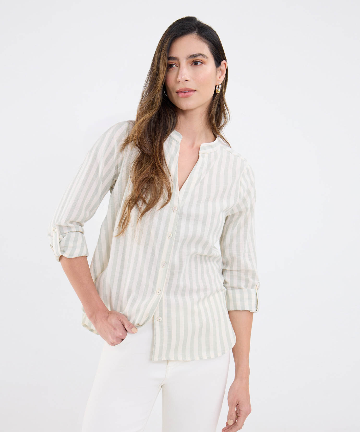 Blusa Manga Largacon Estampado A Rayas