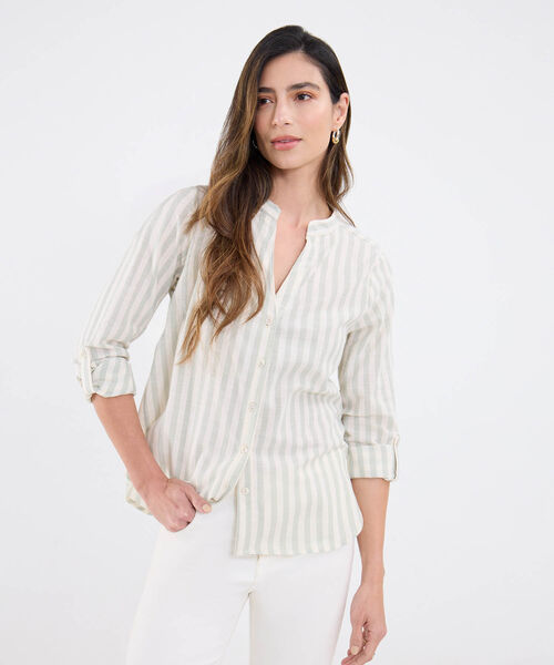 Blusa Manga Largacon Estampado A Rayas image number null