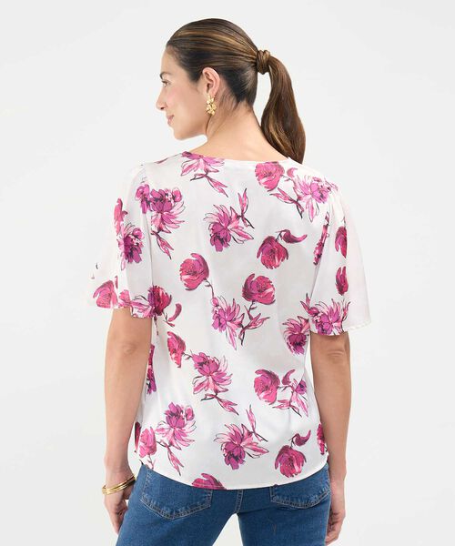 Blusa Estampada Escote en V