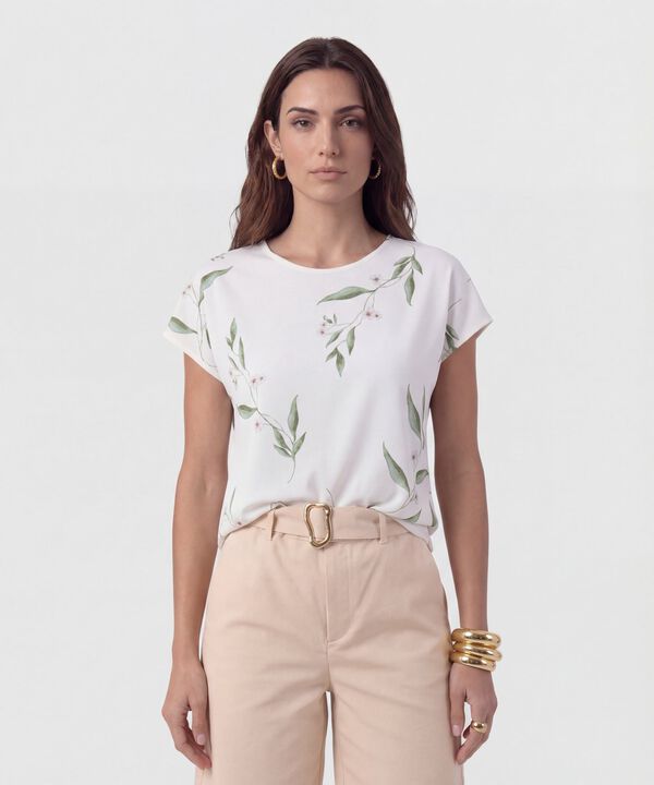 Blusa De Manga Casquillo Para Mujer image number null