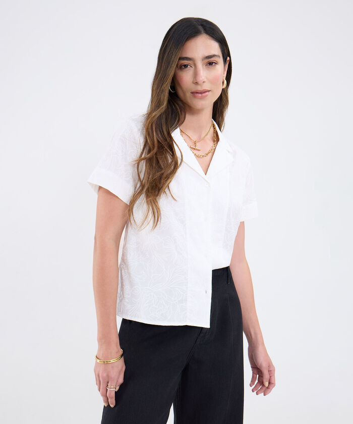 Camisa Estampada Manga Corta