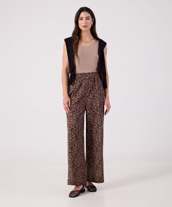 Pantalon Estampado Fluido 