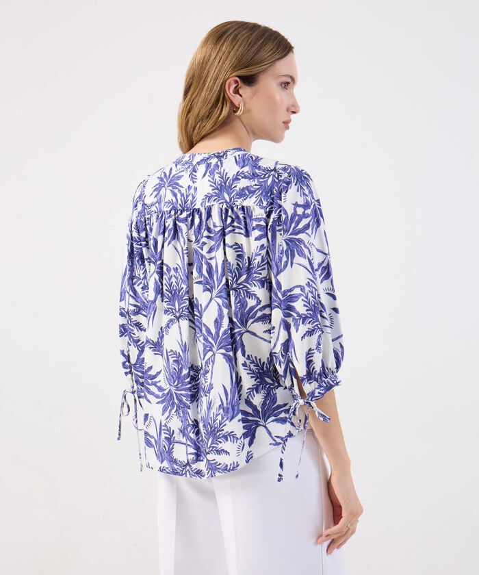 Blusa Estampada Mujer Manga 3/4