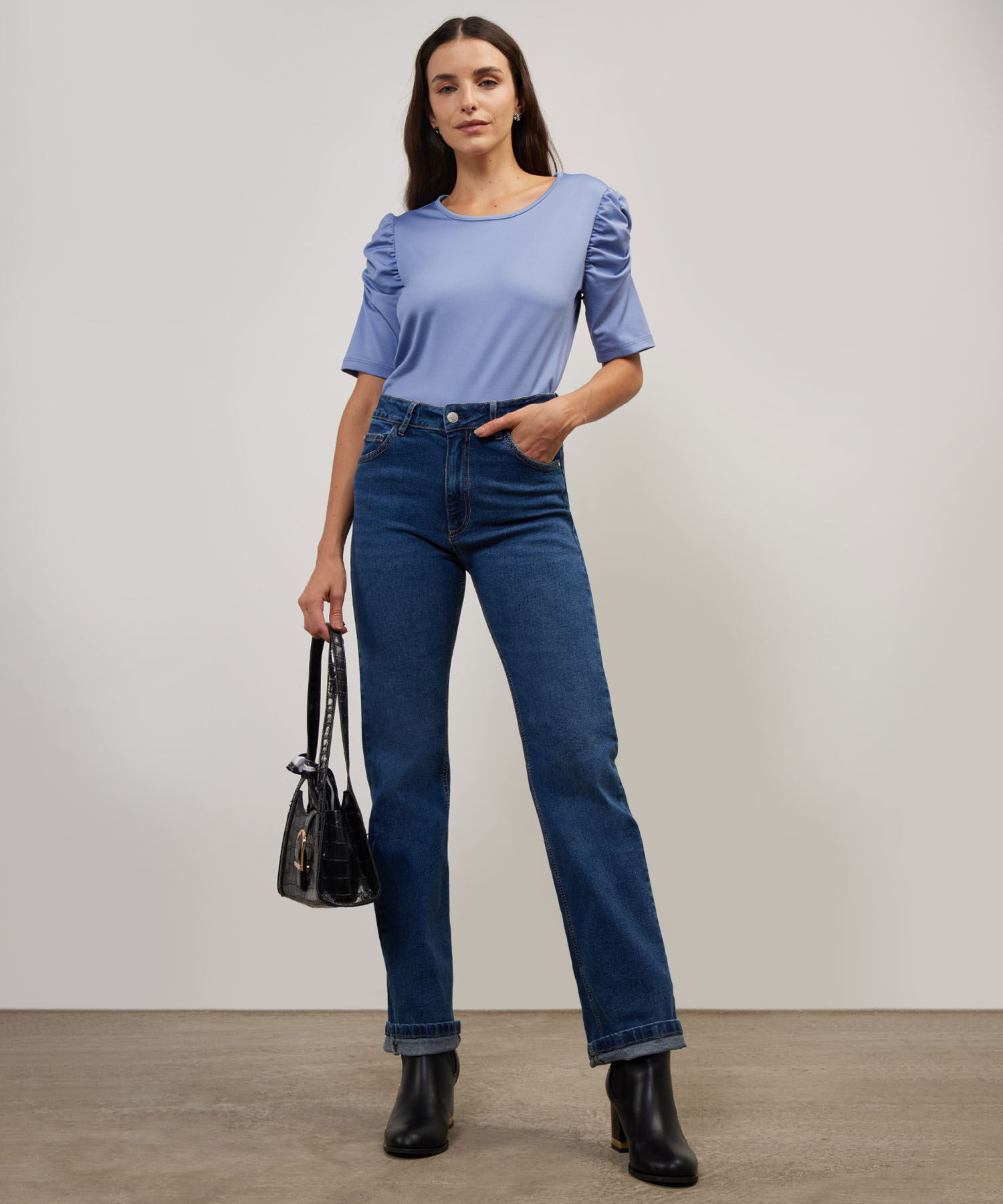 Jean Straight Tono Azul  Oscuro