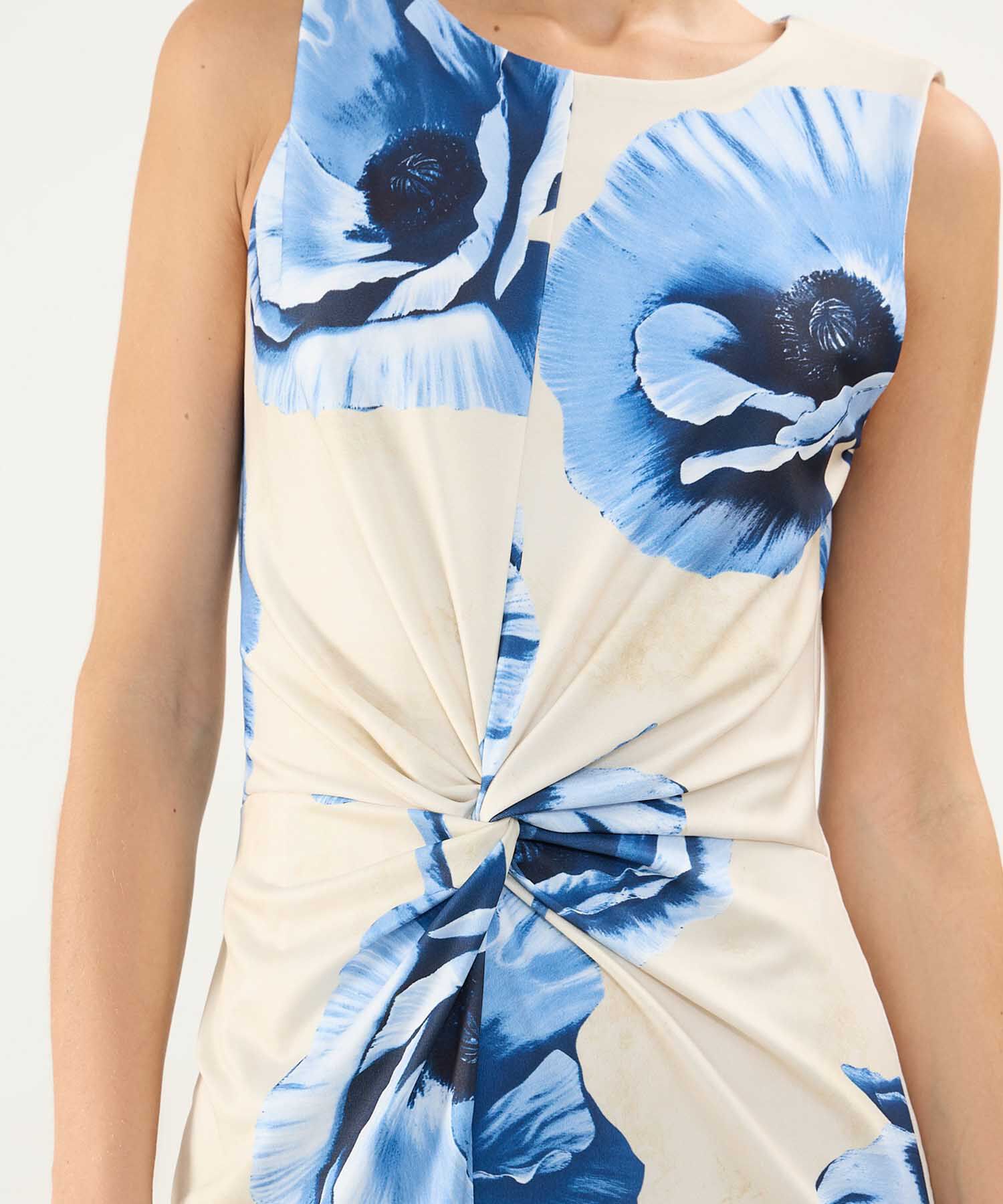 Vestido Estampado con Anudado