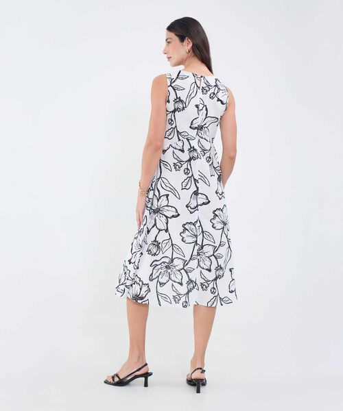 Vestido Escote Redondo Estampado