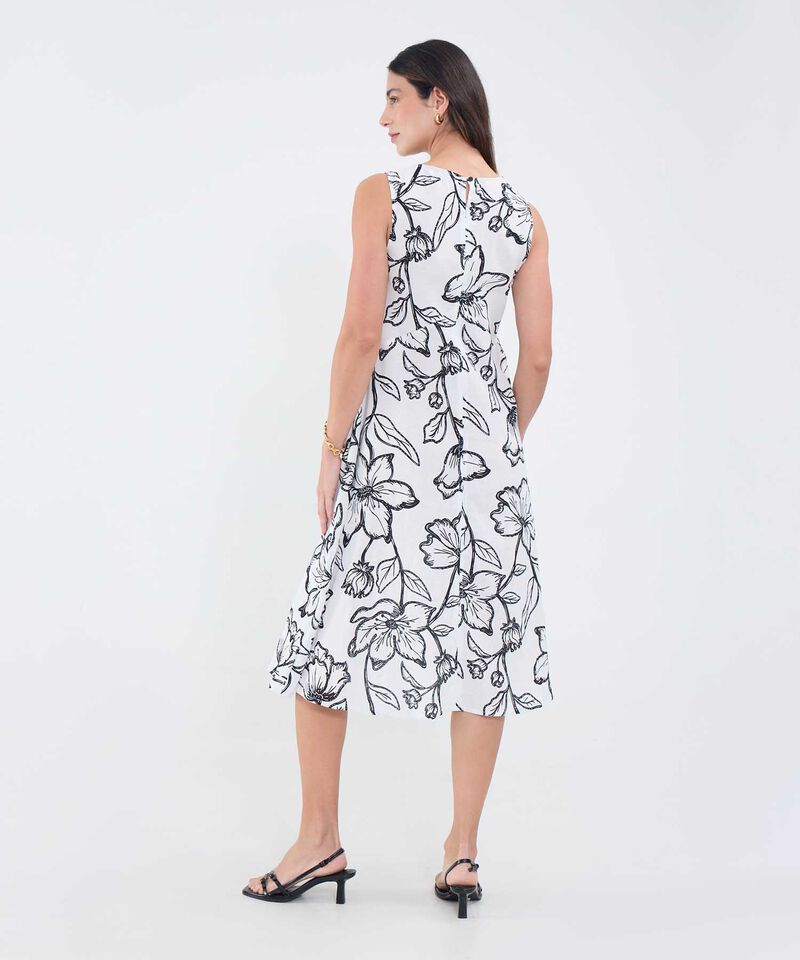 Vestido Escote Redondo Estampado