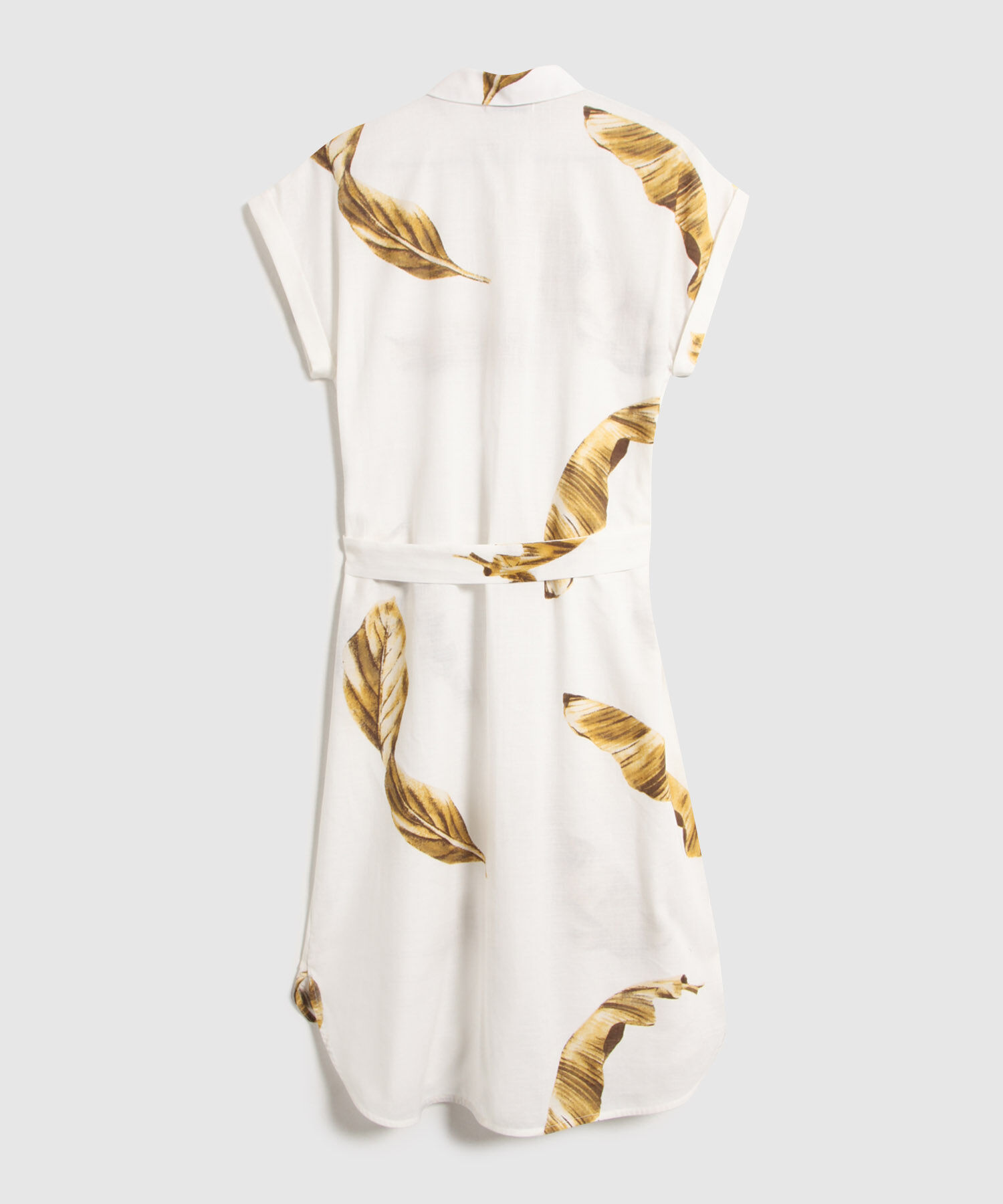 Vestido Estampado Con Cinturon 