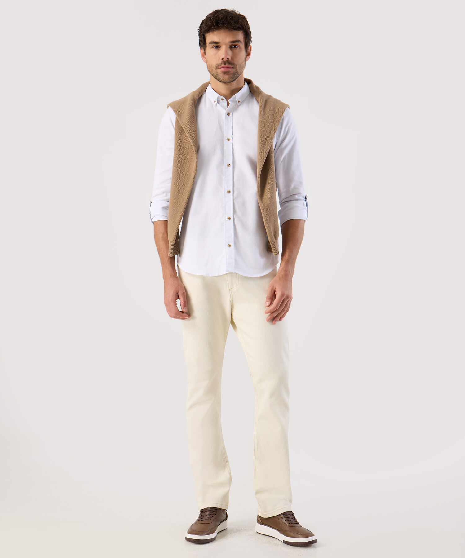 Camisa Unicolor Regular Fit Para Hombre