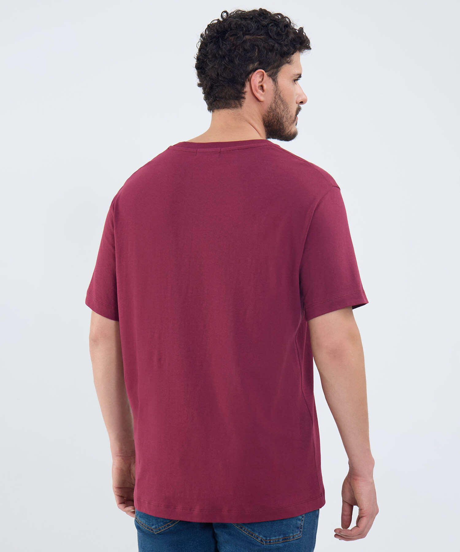 Camiseta Con Bordado Cuello Redondo