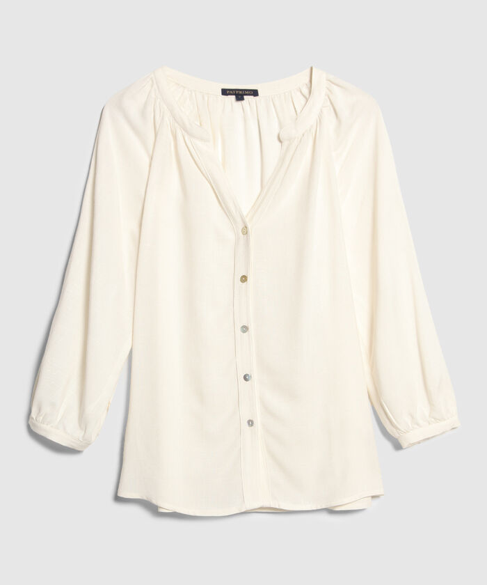 Blusa Manga 3/4 Cuello Neru Unicolor