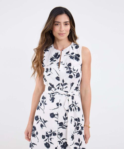 Vestido Estampado Con Cinturon image number null
