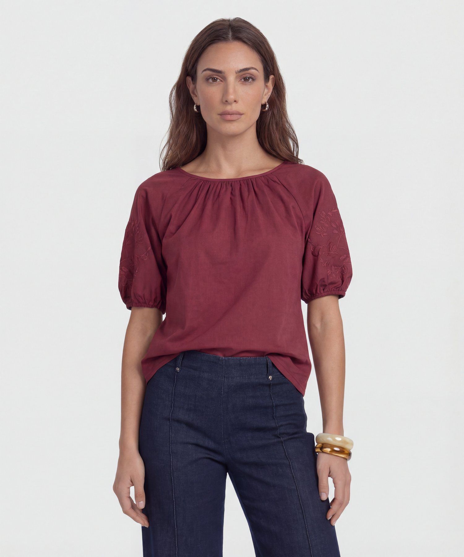 Blusa de Mangas Bombachas para Mujer